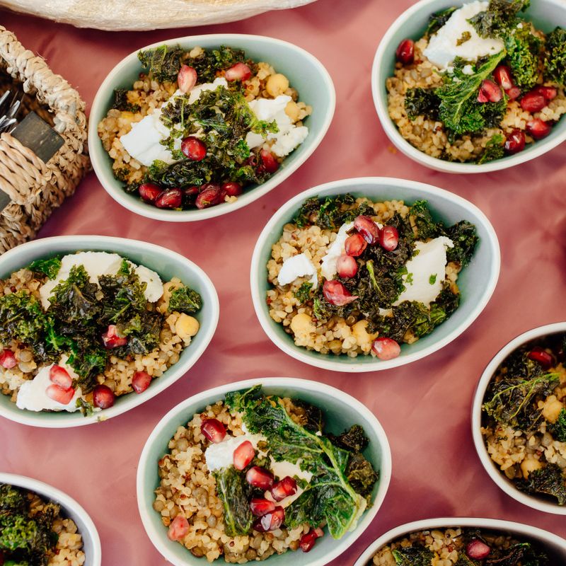 Lebanese Bulgur-Style Quinoa with Pomegranate Molasses and Pistachios