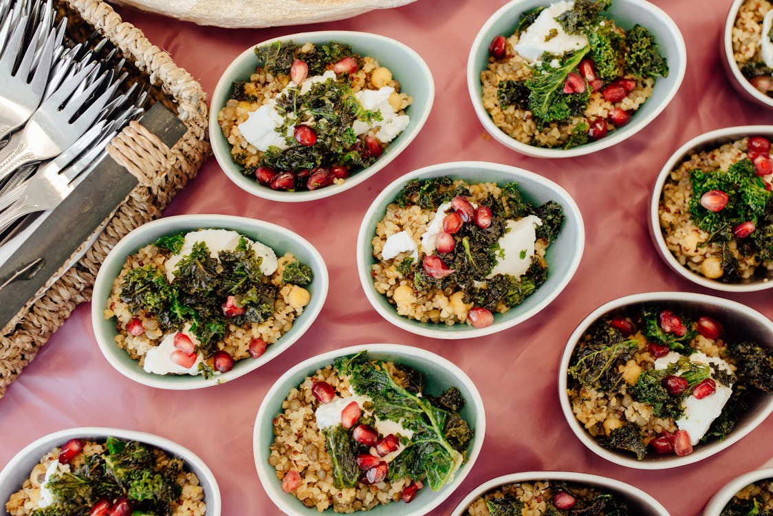 Delicious dishes on buffet table