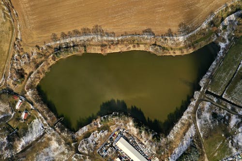 Aerial View of a Lake