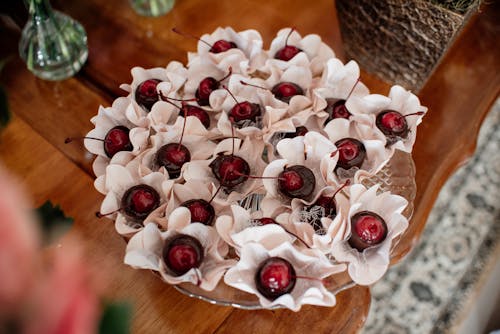 Close-Up Shot of Candies in a Glass Bowl