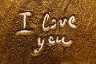Blue and White I Love You Print Textile