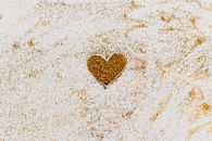 Heart Shaped on Brown Sand