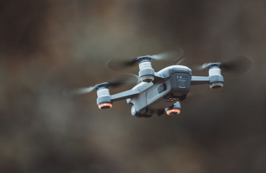 Grey Quadcopter Drone