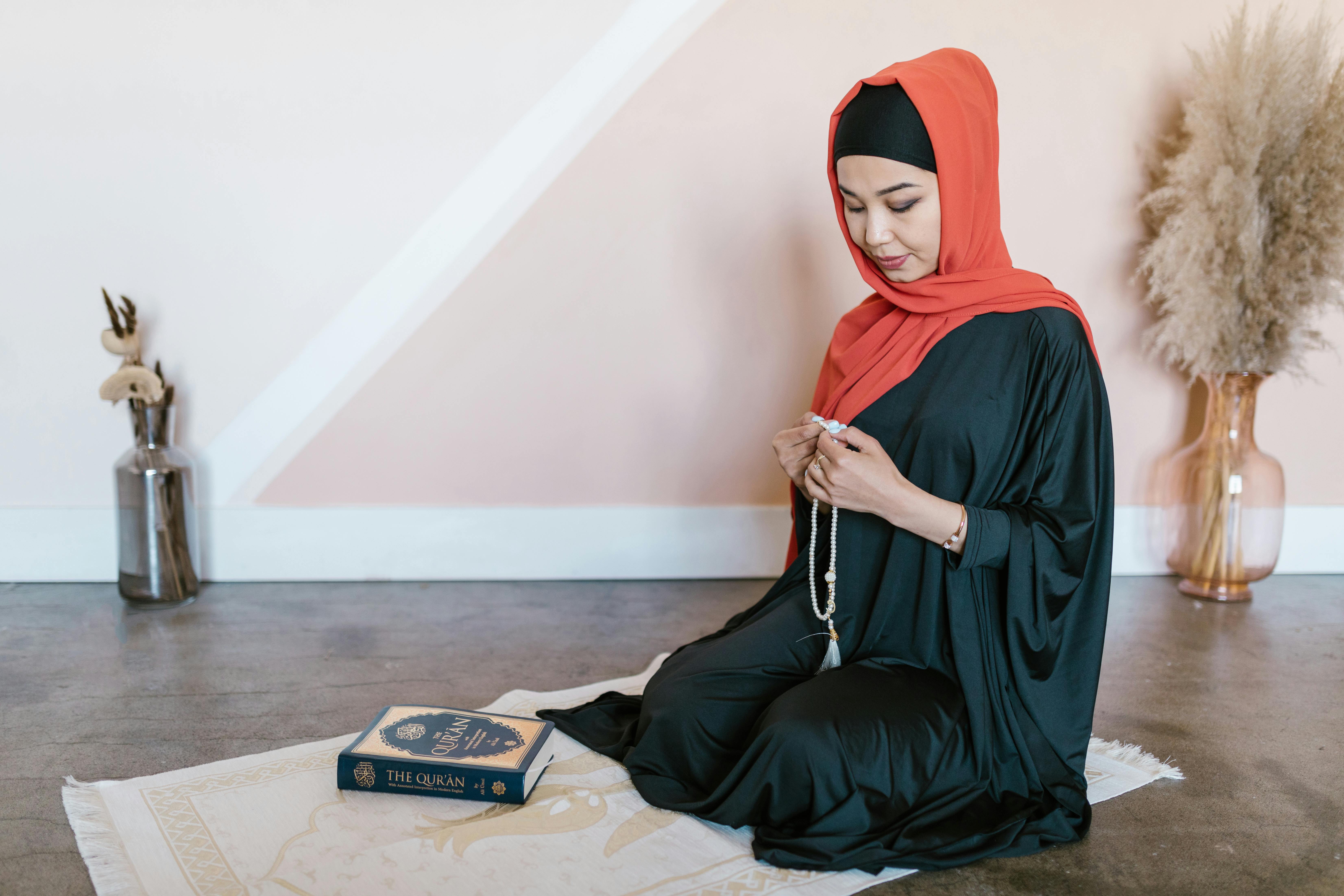 Women In Hijab Sitting On Floor · Free Stock Photo