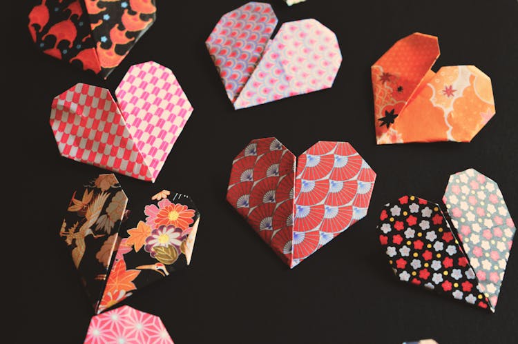 Close-Up Photo Of Paper Hearts