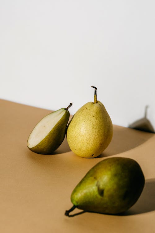 Close-Up Shot of Slices of Pears