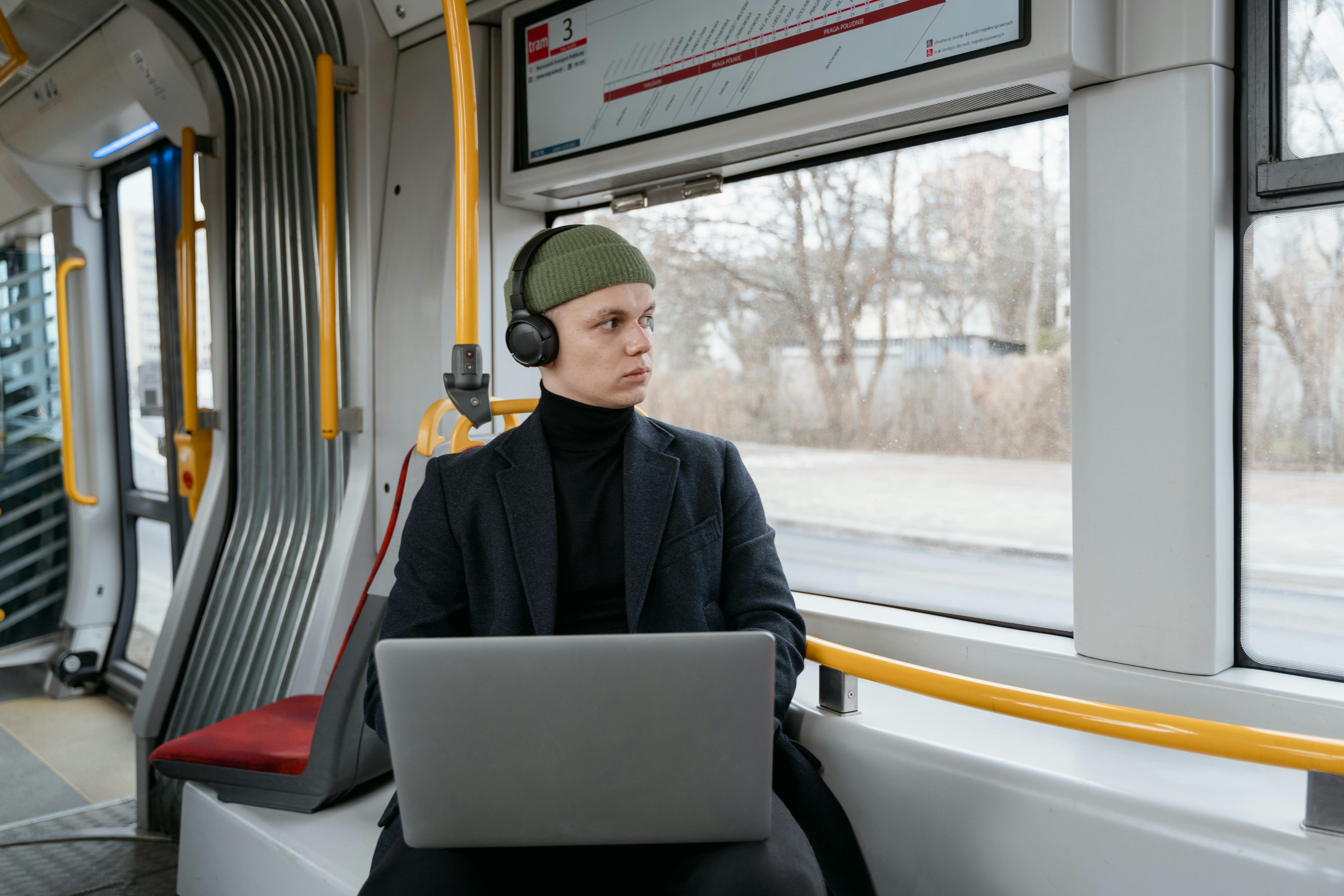 photo of a man with a green beanie