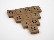 Brown Wooden Tiles with Letters