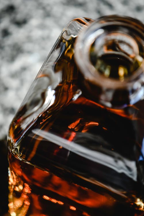 Free Close-Up Shot of a Bottle of Alcoholic Beverage Stock Photo