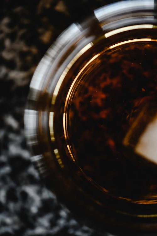 Close-Up Shot of a Glass of Liquor