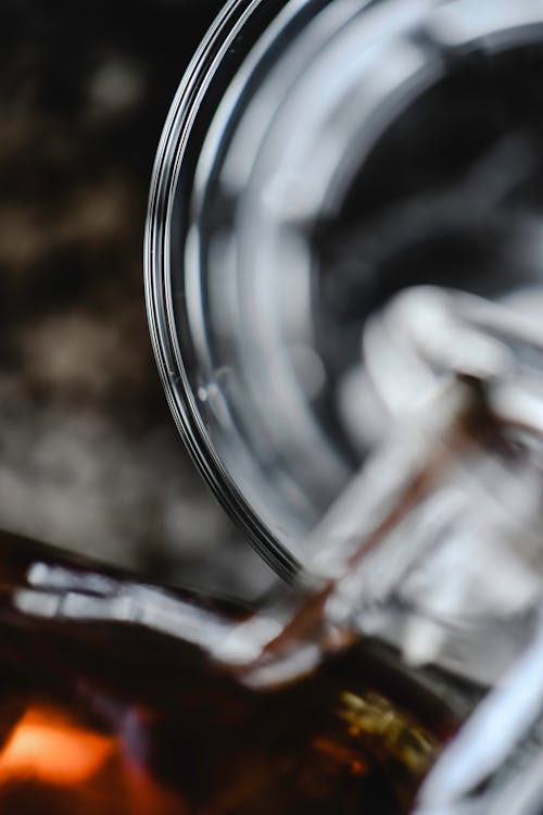 Close-Up Shot of a Glass of Liquor