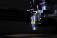 Close-Up Shot of a CNC Laser