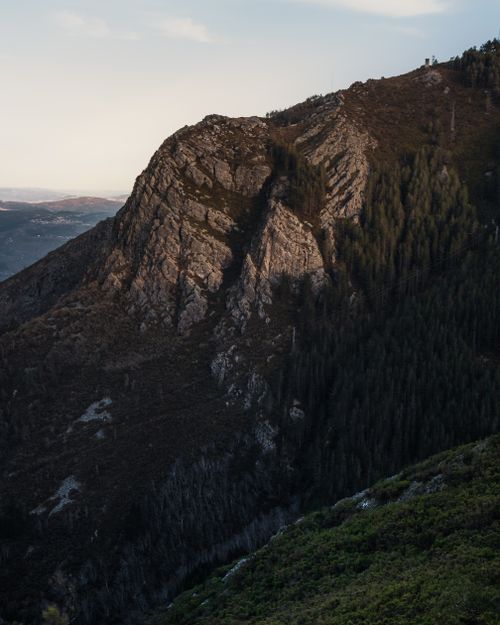 Free Beautiful mountainous landscape in Portugal at sunset, capturing rugged terrain and serene nature. Stock Photo