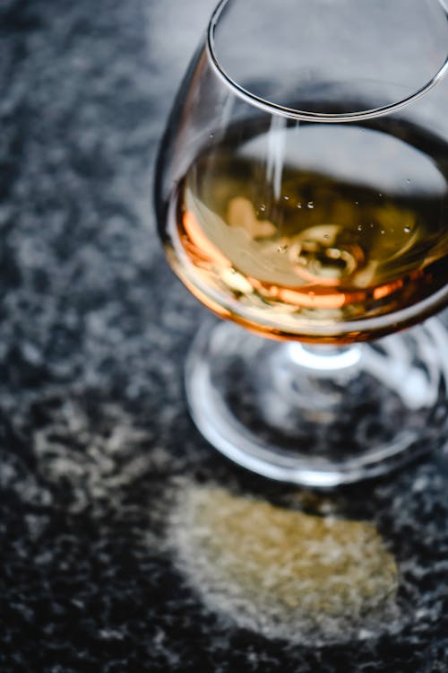 Close-Up Shot of a Glass of Liquor