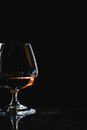 Close-Up Shot of Alcoholic Drink in a Snifter Glass