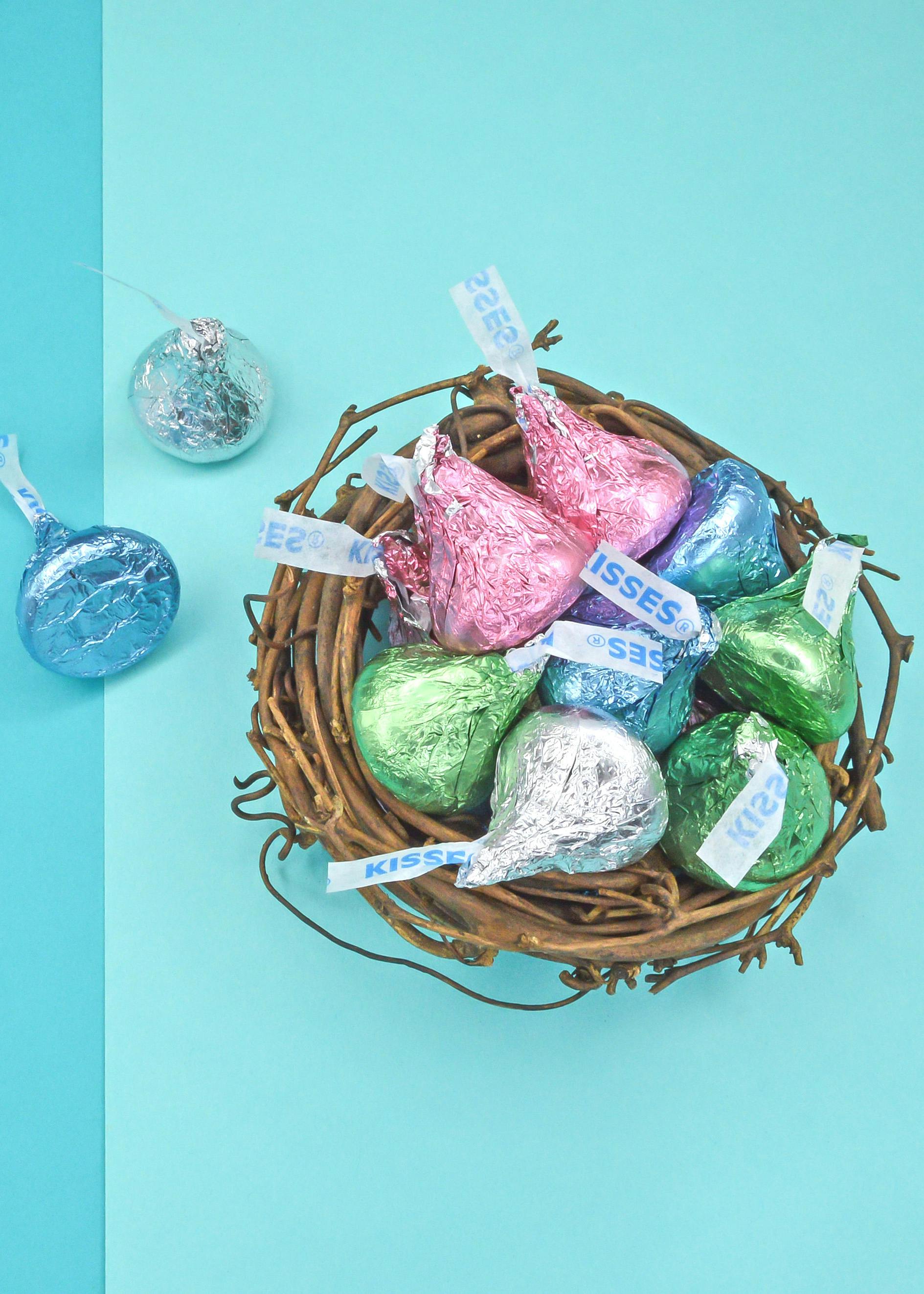 A Woven Basket Full of Kisses Chocolates · Free Stock Photo