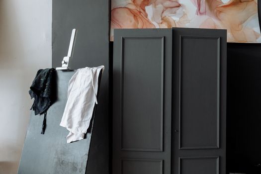 Aprons on Black Canvas
