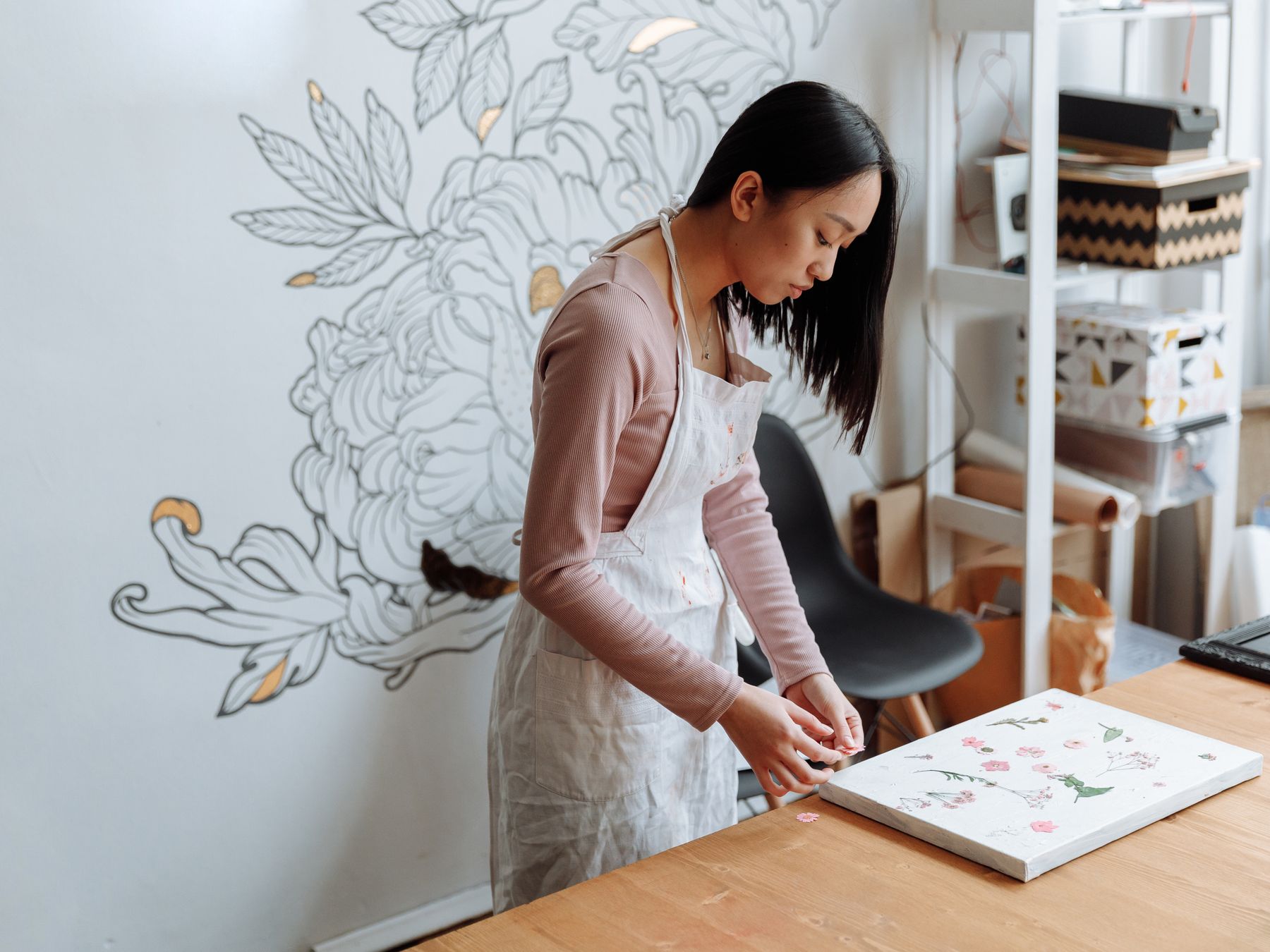 Commercial Decorating in Manor House — walls rolled to an even, flat finish
