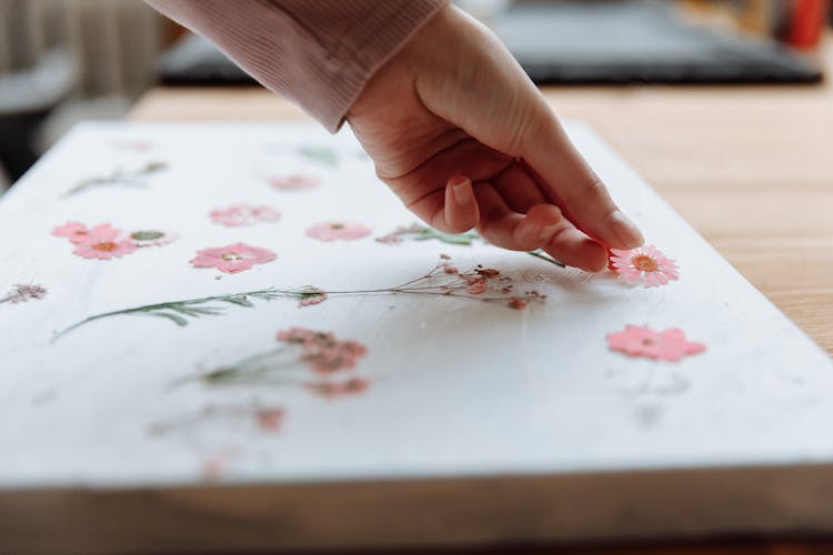 A Person Holding A Dried Flower