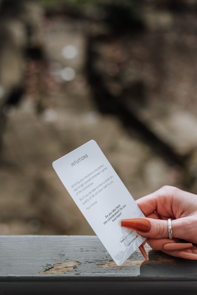 Crop Woman With Motivational Card In Hand