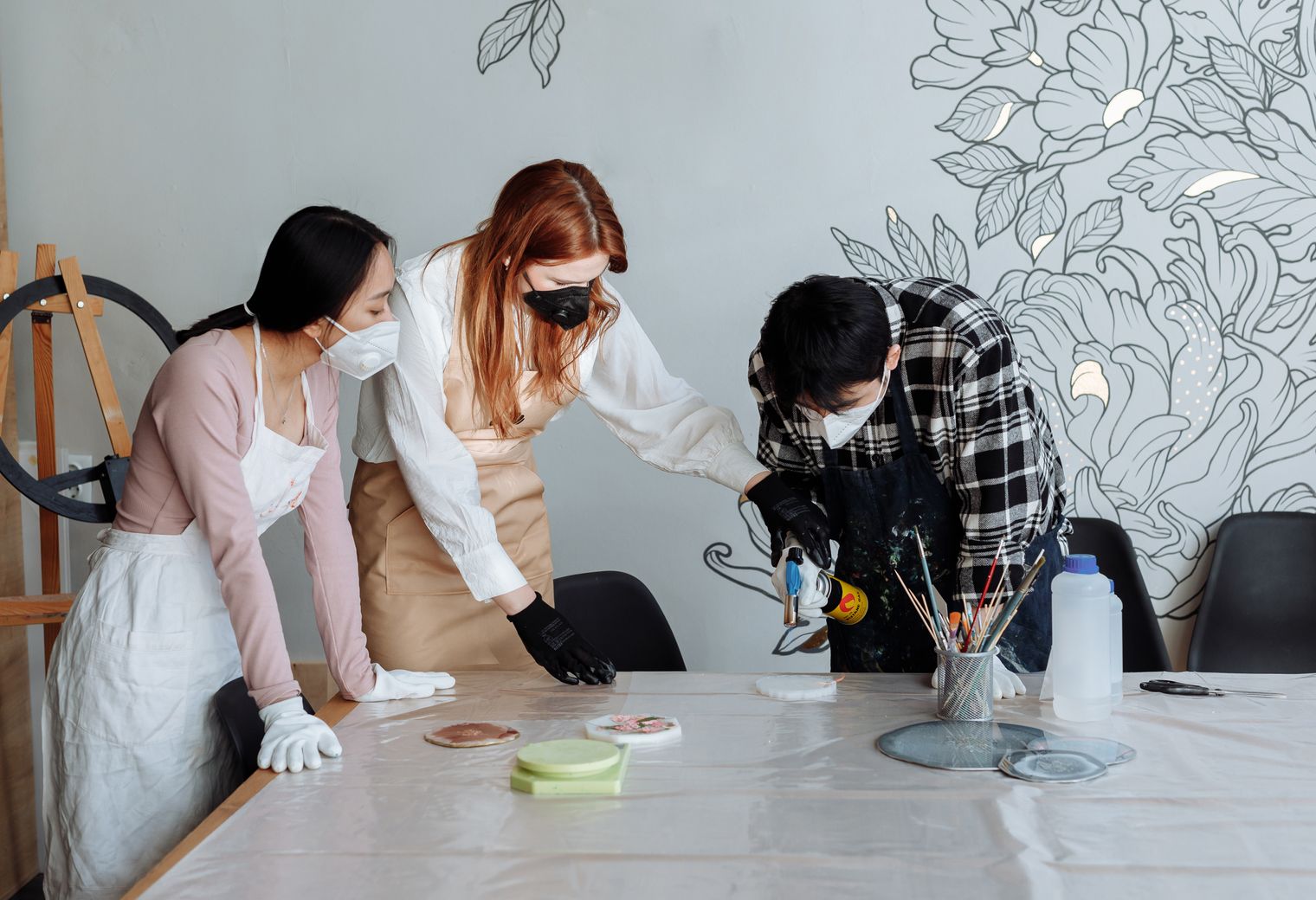 Wallpapering in Earl's Court — walls rolled to an even, flat finish