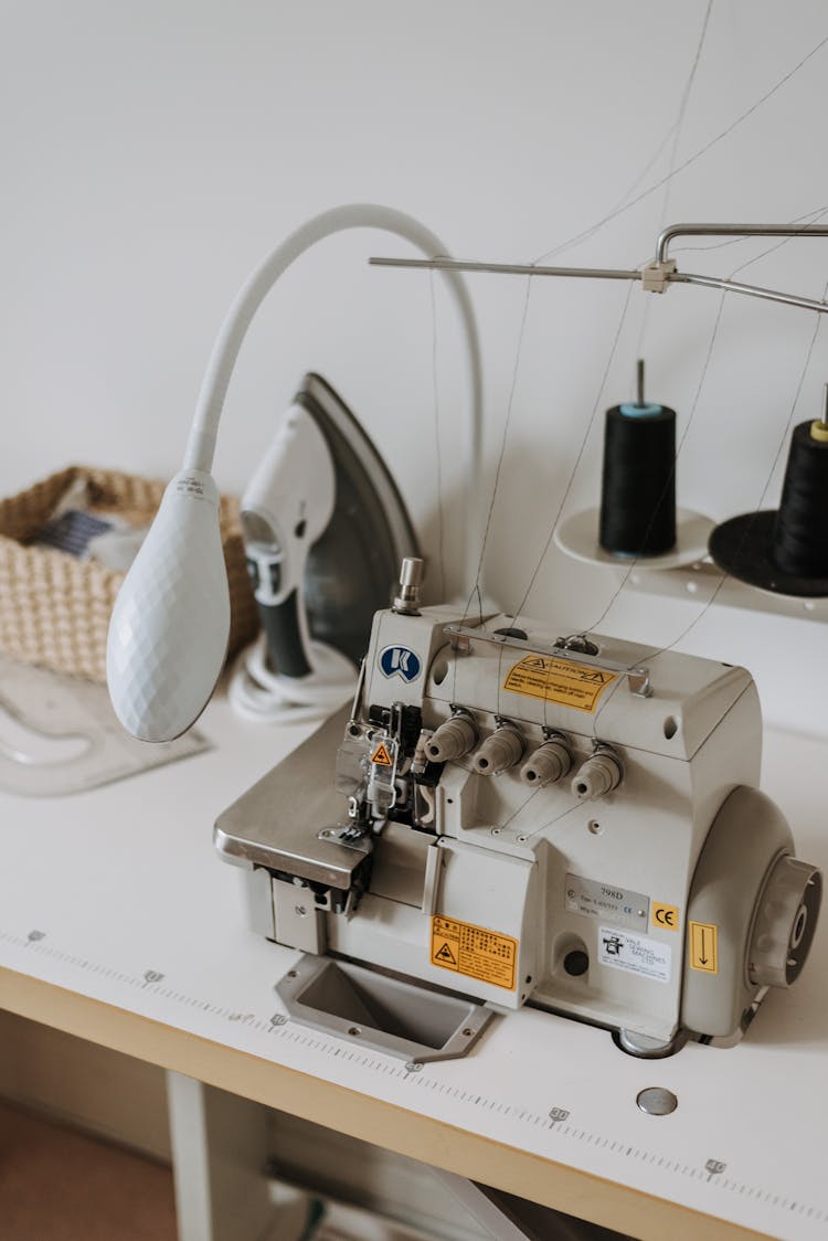 Modern Overlock Machine In Studio