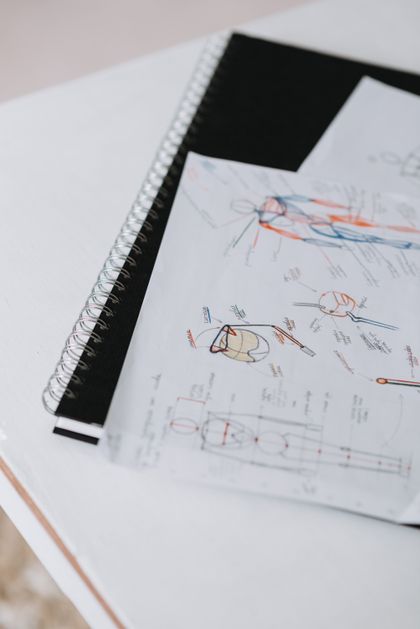 Detailed sketches on a notepad — photo by Anete Lusina on Pexels