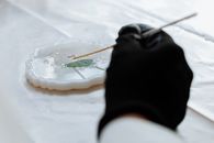 Free stock photo of black gloves, flow, flower