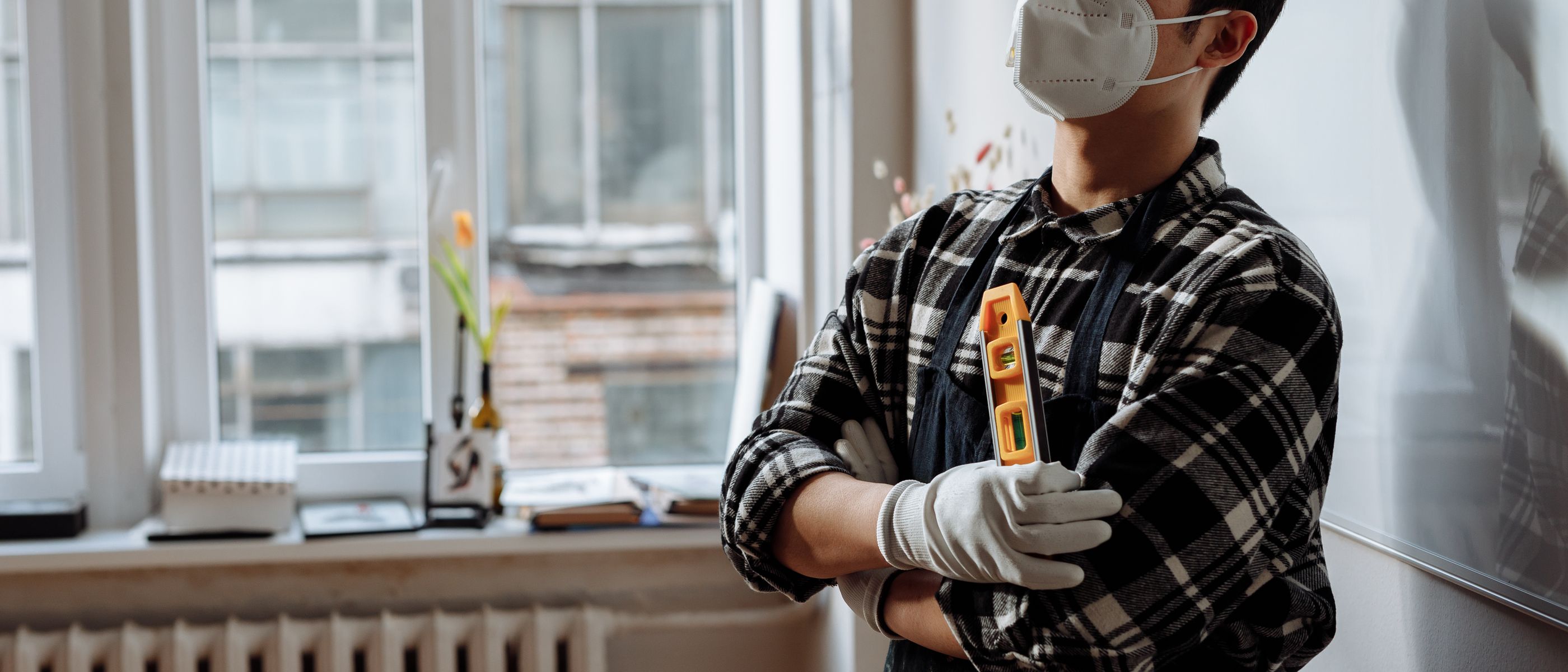 Painters and Decorators in Chinbrook — careful masking before painting begins
