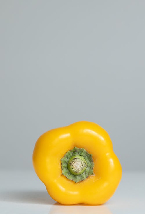 A Close-Up Shot of a Yellow Bell Pepper