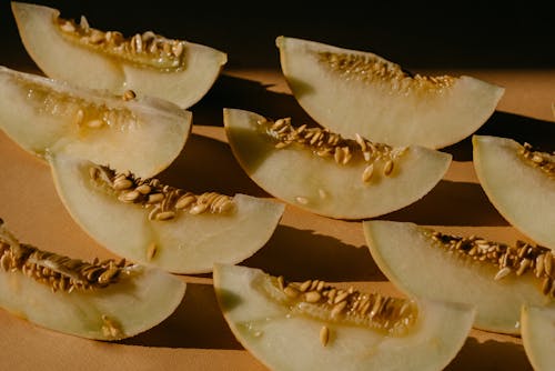 Close-Up Shot of Melon Slices 