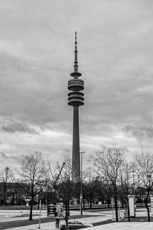 Δωρεάν στοκ φωτογραφιών με olympiaturm, αξιοθέατο, ασπρόμαυρο Φωτογραφία από στοκ φωτογραφιών