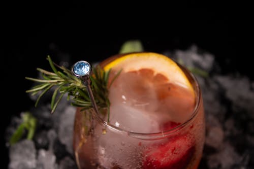 Close-Up Shot of a Glass of Drink