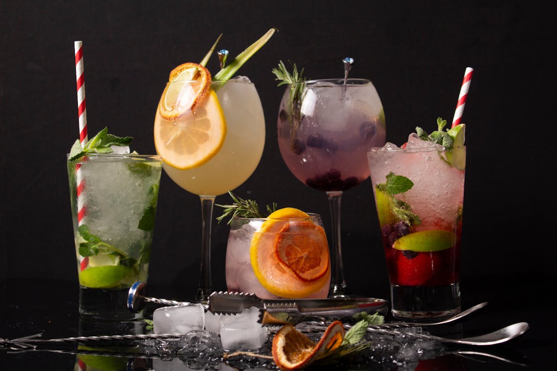 Free Assorted Cocktail Drinks  Stock Photo