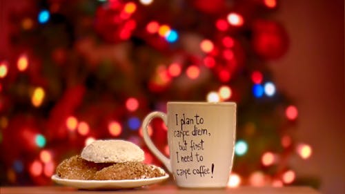 Pastry Beside Ceramic Mug in Focus Shallow Photography