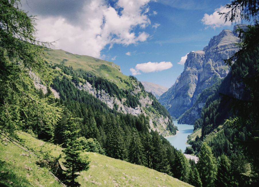Explore the stunning natural beauty of Pfäfers, Switzerland with lush forests and majestic mountains.