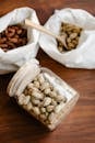 Different nuts in eco friendly package