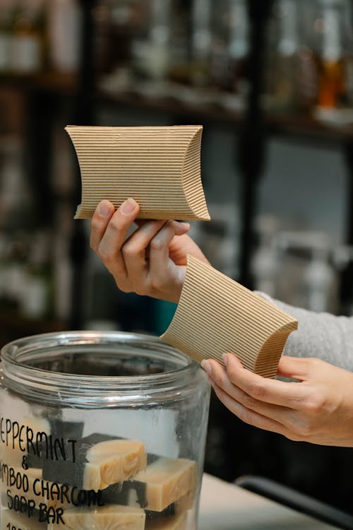 Bar Soaps on Cardboard Packaging