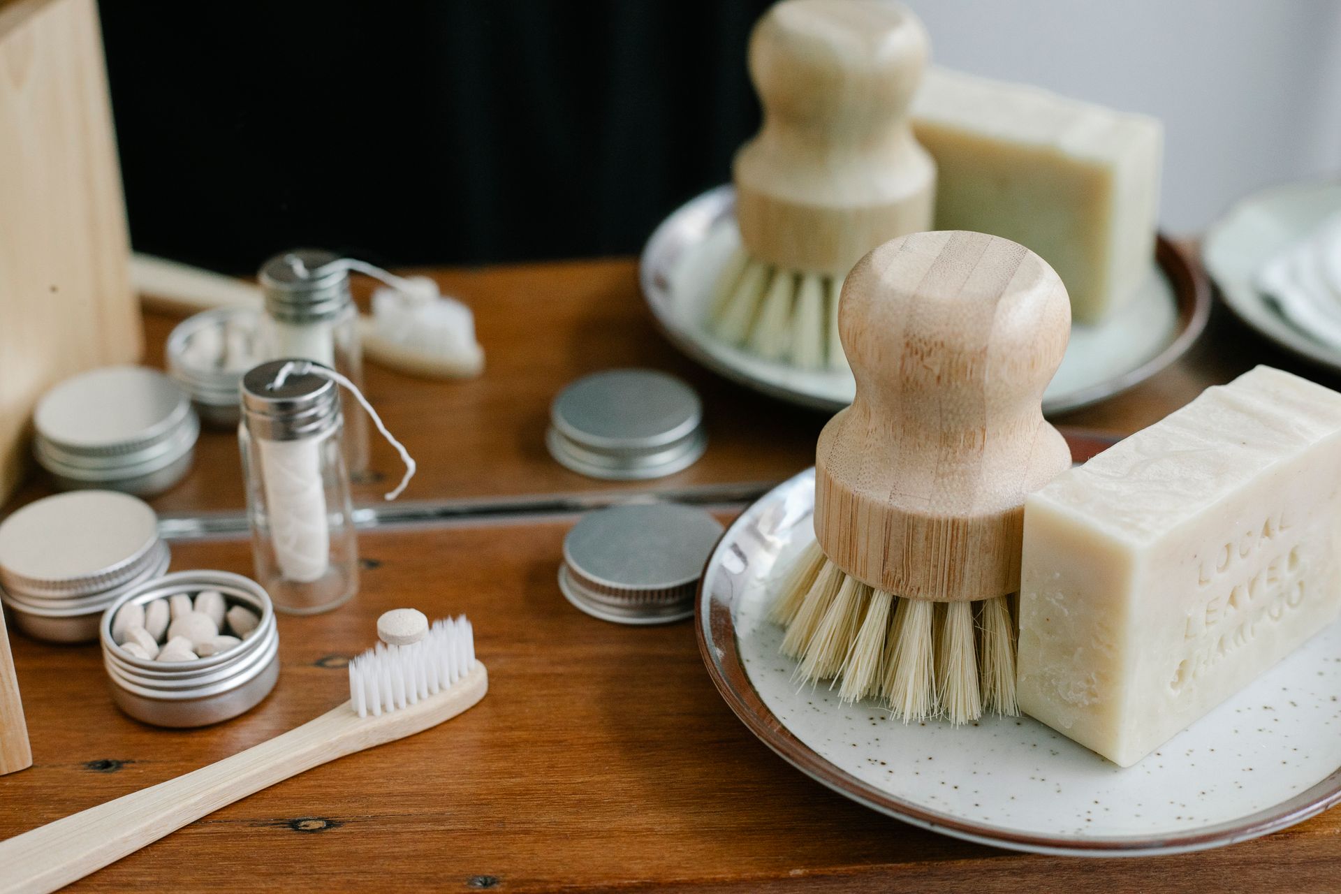 Toothbrush neat body shrub and soap