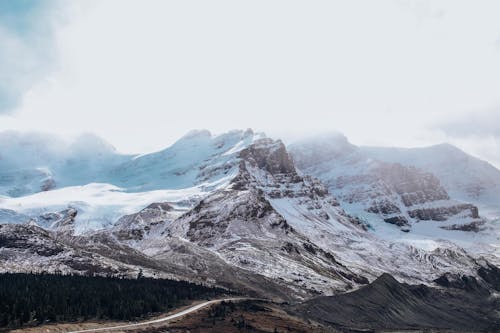 Scenic View of a Snow Covered Mountain 