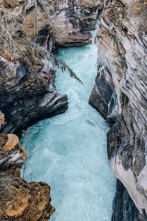 Foto d'estoc gratuïta de cau athabasca, foto des d'un dron, fotografia aèria