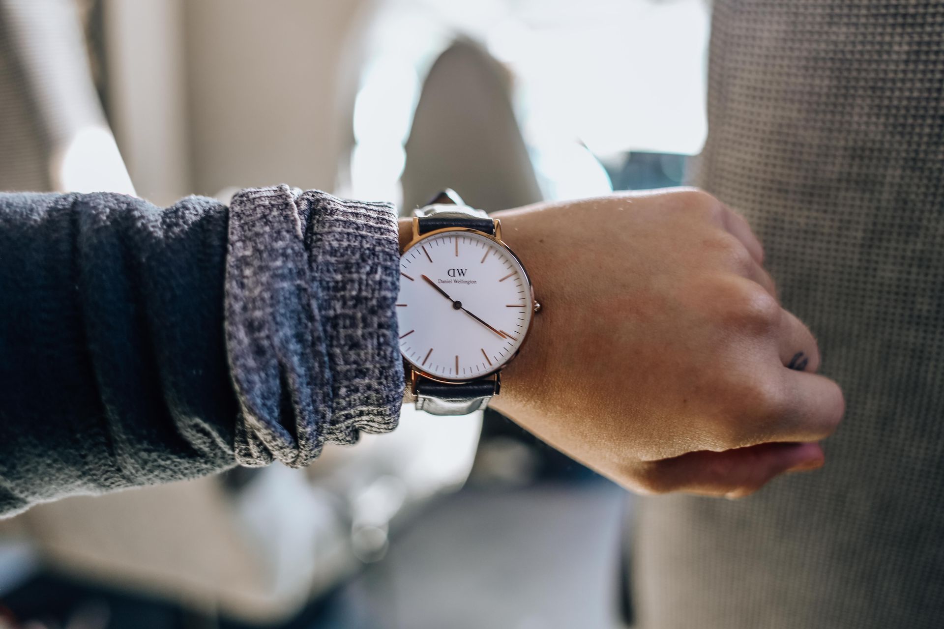 Close-up of Wrist Watch on Person's Hand