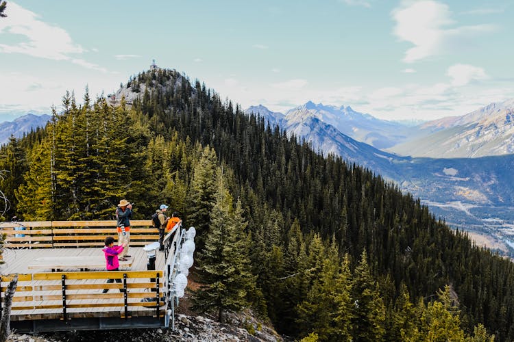 An Observation Point In Mountains