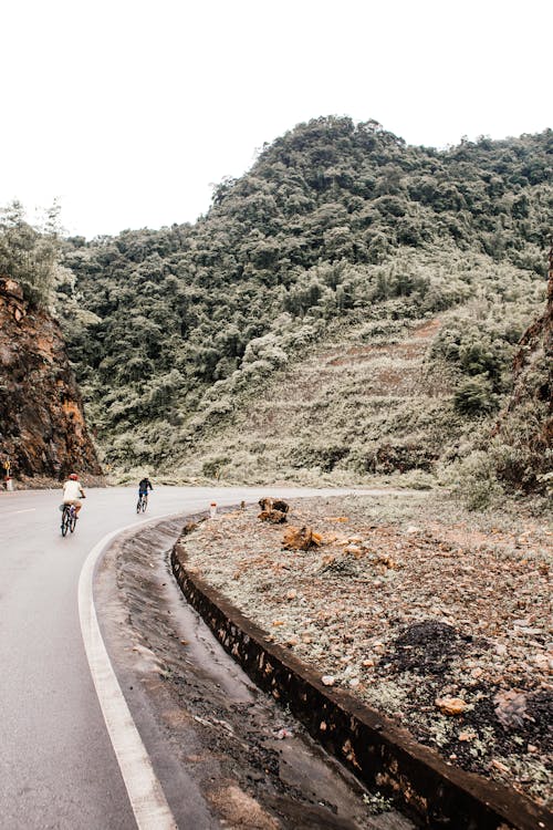 Green Mountain Near the Concrete Road