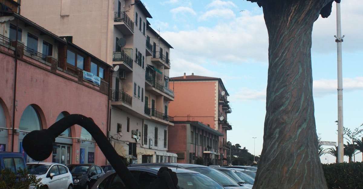 Free stock photo of appartments, blue sky, cars