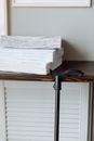 Black and Gray Walking Stick