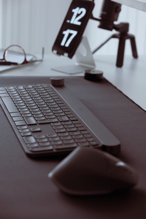 Free Black Computer Keyboard on the Table Stock Photo