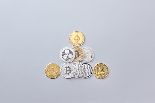 Free Silver and Gold Round Coins Stock Photo