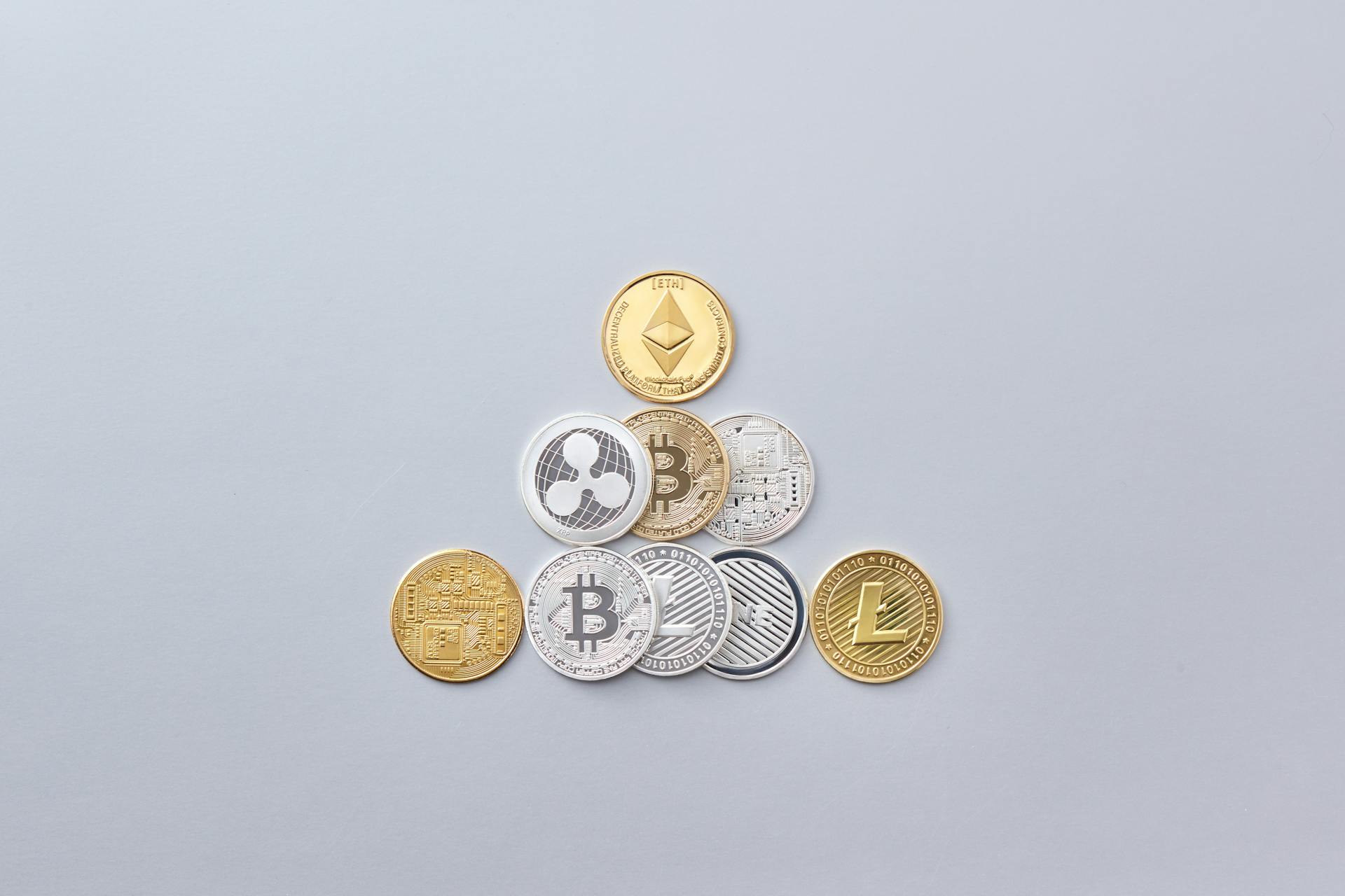 Silver and Gold Round Coins