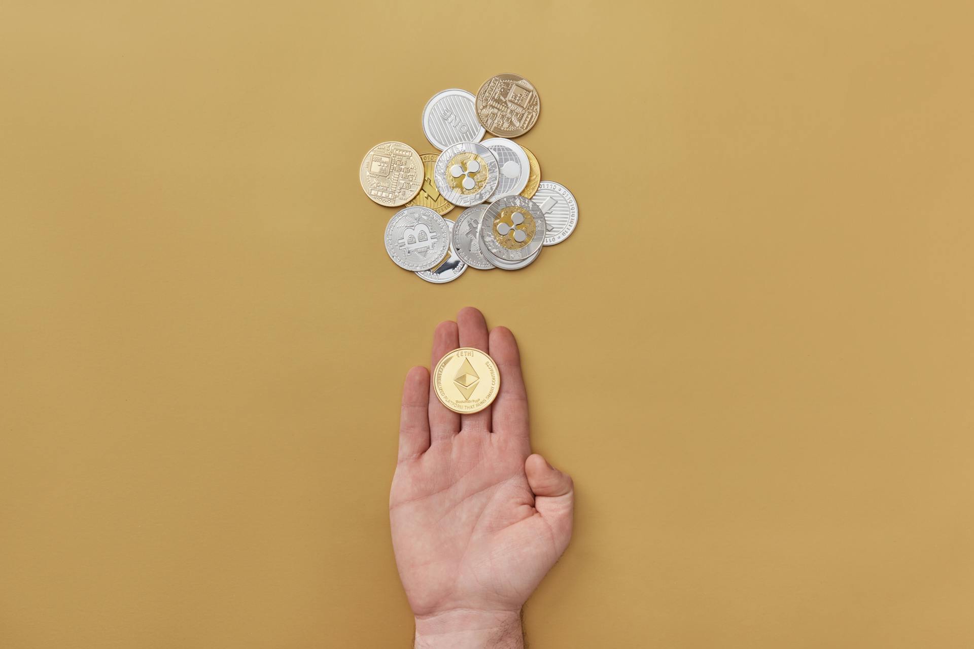 Person Holding Gold Coin